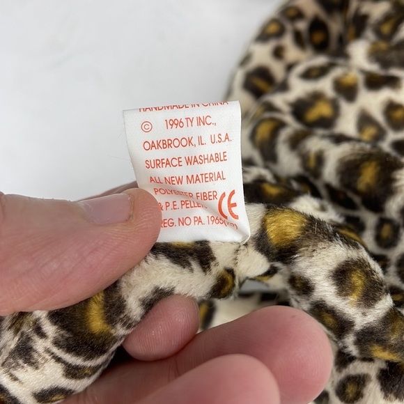 Vintage 1996 Freckles The Leopard Date of Birth June 3, 1996 TY Beanie Babies - Picture 9 of 9